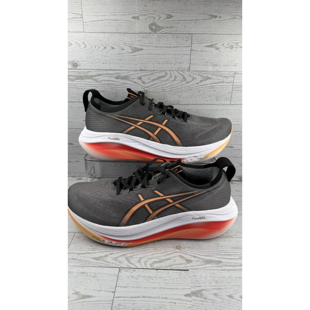 Asics Gel Nimbus 27 1011B958 Gray US 11.5D Men's Sneakers Running Shoes # 358